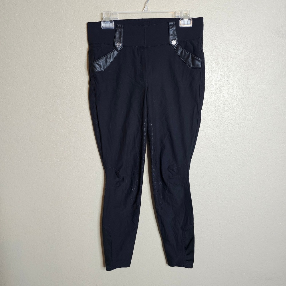 PS of Sweden Black Full Seat Silicone Grip Equestrian Breeches Size 38